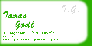 tamas godl business card